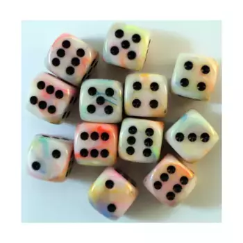 d6 16 мм Цирк с черным (12), Dice - Festive - d6 (Chessex)