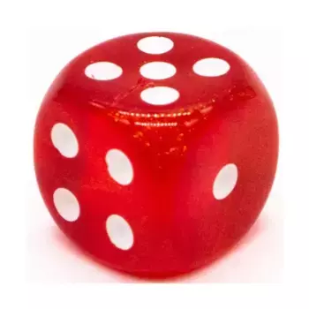 d6 16 мм Красный с белым (1-е издание) (1), Dice - Borealis - d6 16mm (Chessex)