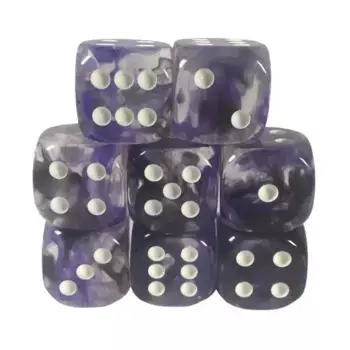 d6 18 мм Хитрость Разбойника с белым (8), Class & Creature Dice - d6 Sets