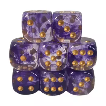 d6 18 мм Majesty с золотом (8), Game Dice - Diffusion (Role 4 Initiative)