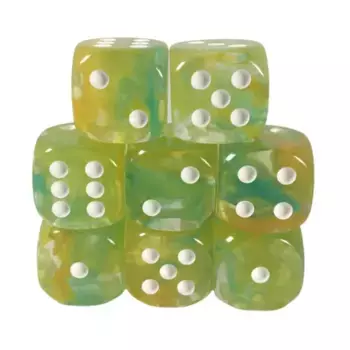 d6 18 мм Монастырская дисциплина с белым (12), Class & Creature Dice - d6 Sets