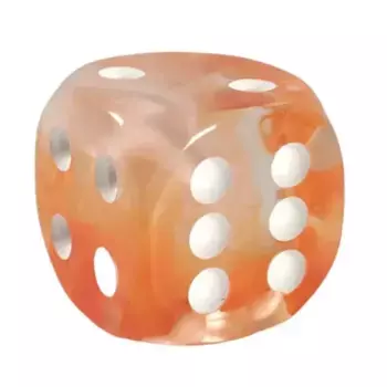 d6 18 мм «Пруд с карпами кои» белого цвета (12), Game Dice - Diffusion (Role 4 Initiative)