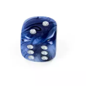 d6 20 мм Черный с серебром, Dice - Phantom (Chessex)