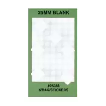 d6 25 мм, чистый белый, с наклейками (6), Dice - Blank Dice