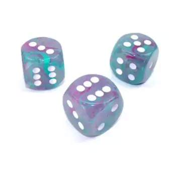 d6 30мм Глициния с белым, Dice - Nebula (Chessex)