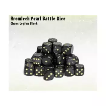 d6 Легион Хаоса Черный с Золотом (25), Battle Dice (Kromlech)