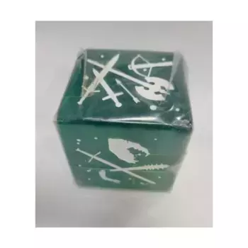 d6 Lu the Cube Mini/Die (50 мм) — зеленый с белым, Dice & Accessories (Severed Books)
