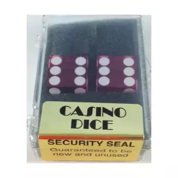 d6 Прецизионные игральные кости для казино — красные с белым (2), Dice - Casino