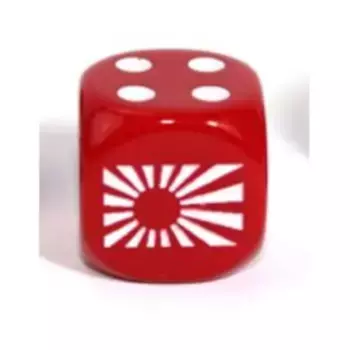 d6 Япония Красный с белым, Dice - Axis & Allies