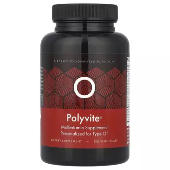 D'adamo, Polyvite O, мультивитаминная добавка, 120 растительных капсул