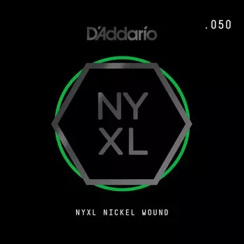 D'Addario NYNW050 NYXL Однострунная электрогитара с никелевой обмоткой, .050