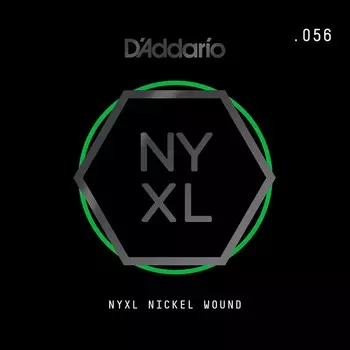 D'Addario NYNW056 NYXL Однострунная электрогитара с никелевой обмоткой, .056