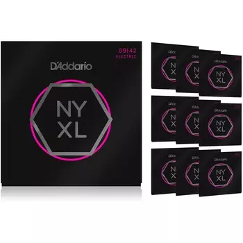 D'Addario NYXL0942 Super Light, набор из 10 струн для электрогитары