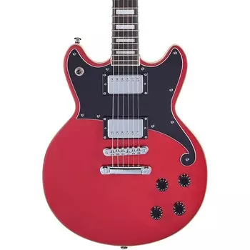 D'Angelico Premier Series Brighton Электрогитара с цельным корпусом и двойным вырезом, стопорная пластина, хвостовик Oxblood