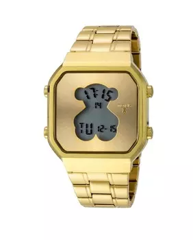 D-Bear цифровые стальные золотые женские часы Tous, золотой