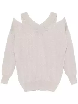 D.Exterior свитер с открытыми плечами, нейтральный