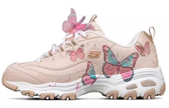 D"Lites 1.0 Кроссовки Lifestyle женские с низким верхом розового/белого/синего цвета Skechers