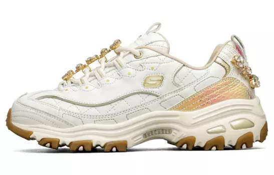 D"Lites 1.0 Кроссовки Lifestyle женские с низким верхом, белые/золотые Skechers