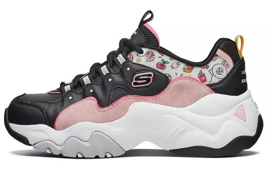 D"LITES 3.0 Кроссовки Lifestyle женские с низким верхом, черные/розовые Skechers