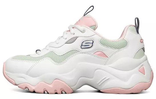 D"LITES 3.0 Кроссовки женские с низким верхом белого/розового/зеленого цвета Skechers