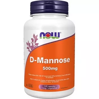 D-манноза 500 мг вегетарианские капсулы 120 штук, Now Foods