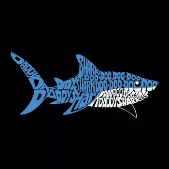 Daddy Shark — мужская футболка премиум-класса Word Art LA Pop Art