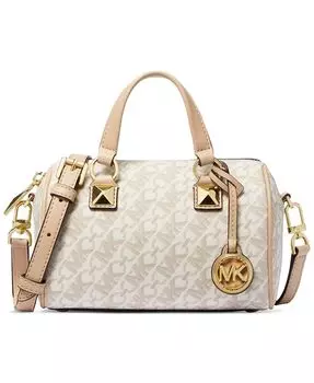 Дафл через плечо с логотипом Grayson Michael Kors, тан/бежевый