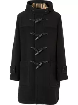 Дафлкот с клетчатой подкладкой Burberry, черный