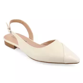 Дафна с острым носком, плоская Journee, белый