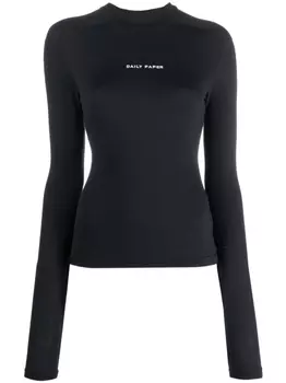 Daily Paper топ с нашивкой-логотипом, черный