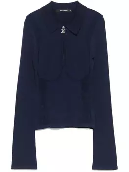 Daily Paper трикотажная рубашка поло, синий