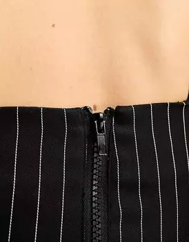 Daisy Street – Черный корсетный топ в тонкую полоску