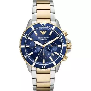Дайверские мужские часы разноцветные ar11362 Emporio Armani, желтый