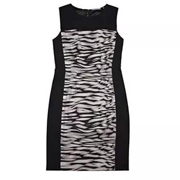 Дакота Женское платье в черном/белом цвете T Tahari