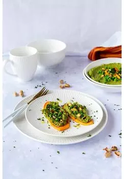 Далия обеденный сервиз, фарфор MaSer, белый