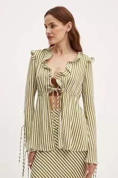 ДАЛИЯ блузка Bardot, зеленый