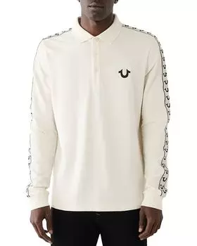 Дамасская рубашка-поло с длинными рукавами True Religion, цвет White