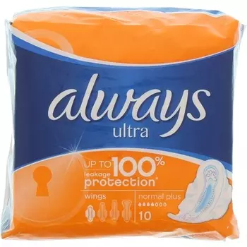 Damenbinde Always Ultra Normal с крыльями, размер 1, 50 г