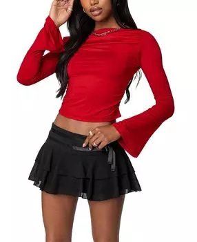 Дана Топ с Сборками Edikted, красный