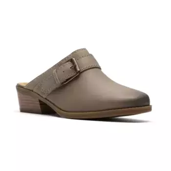 Даниэль женские кожаные мюли без задника Clarks, цвет light taupe leather