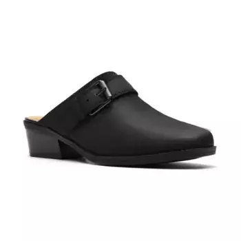 Даниэль женские кожаные мюли без задника Clarks, цвет black leather