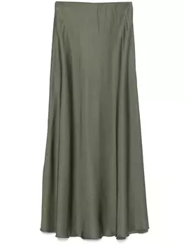 Daniele Fiesoli атласная юбка миди, зеленый