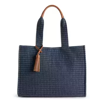 Дэнсон плетеная сумка-шопер Sonoma Goods For Life, цвет gridded dark denim