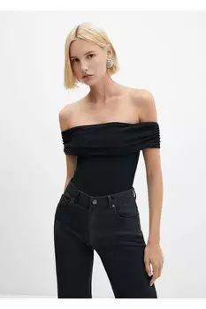 Дареп бади со стразами Mango, черный