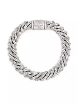 DARKAI браслет Prong Pav, серебряный