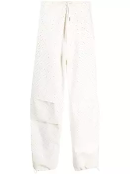 DARKPARK брюки палаццо со стразами, белый