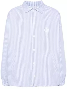 DARKPARK полосатая куртка-рубашка с логотипом, синий