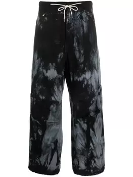 DARKPARK широкие брюки Daisy с принтом тай-дай, черный