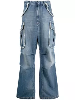 DARKPARK широкие джинсы с заниженной талией, синий