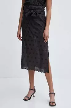 ДАРЛИН хлопковая юбка Pepe Jeans, черный